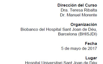 I Forum de Biobancos pediátricos San Joan de Déu